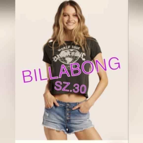 BILLABONG Distressed Denim Shorts Sz.30 - Picture 1 of 11